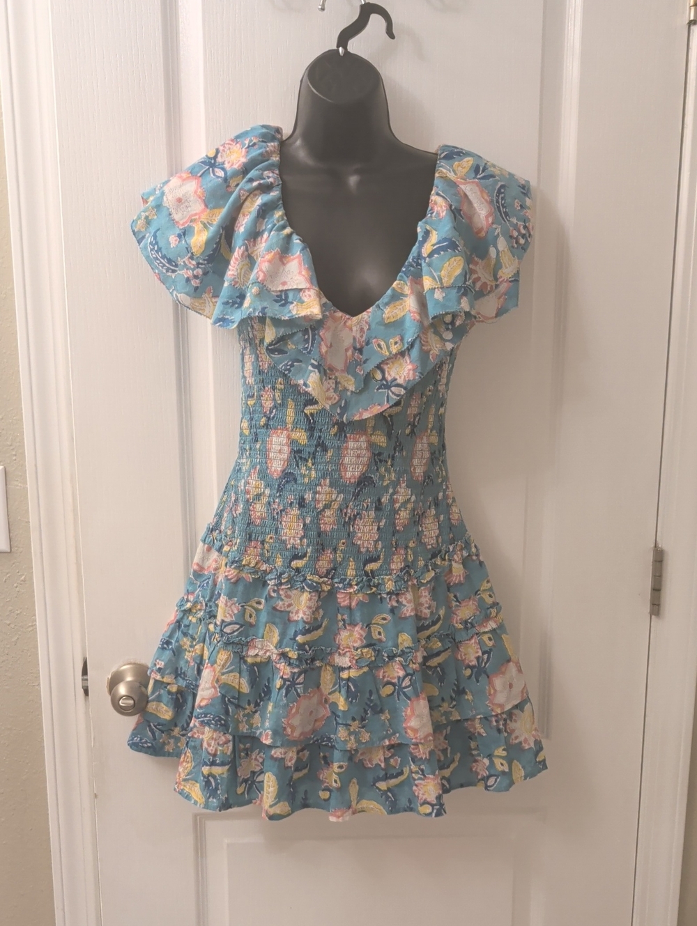 Allison New York Blue Floral Ruffle Sundress - Women